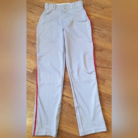 Champro Mens Baseball Pants Grey/ Red Stripe Small NWT - Picture 1 of 4